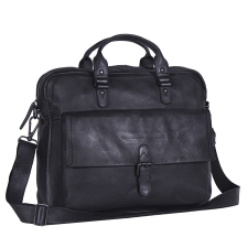 CHESTERFIELD STEVE antracit színű két fogós, egy részes, laptoptartós aktatáska C40-1020-38 számítógéptáska