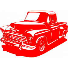 Chevrolet Task Force 85cm x 58cm piros autó dekoráció