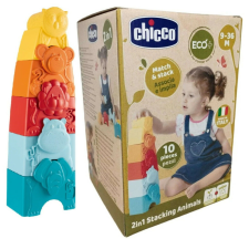 Chicco Állatos torony ECO+ 2in1 építőjáték 9 hó+ barkácsolás, építés
