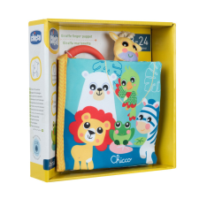  Chicco Animals&#039; Book állatos textilkönyv és bábjáték csörgő felületekkel gyermek- és ifjúsági könyv