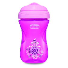 Chicco Easy Cup pohárperemű itatópohár 266 ml rózsaszín itatópohár