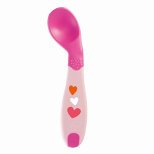 Chicco First Spoon jobbkezes önálló etetőkanál 8hó+ rózsaszín babaétkészlet
