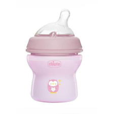 Chicco NaturalFeeling 150 ml mintás, műanyag cumisüveg rózsaszín cumisüveg