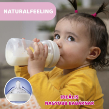 Chicco NaturalFeeling 250 ml cumisüveg közepes folyású 2 hó+ kék maci cumisüveg