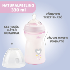 Chicco NaturalFeeling 330 ml cumisüveg gyors folyású cumi cumisüveg