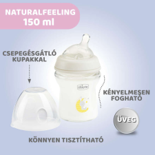 Chicco NaturalFeeling Üveg 150 ml cumisüveg újszülöttkorra normál folyású cumisüveg