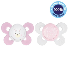 Chicco Physio Comfort szilikon cumi 2-6m lány - nyuszi/pöttyök 2 db cumi