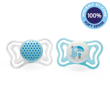 Chicco Physio Light szilikon fiú cumi - pöttyös/tukan 2 db, 2-6 m+ cumi