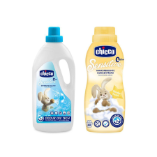 Chicco Sensitive gyermek mosószer 1,5liter + Koncentrált öblítő Finom Érintés 750ml tisztító- és takarítószer, higiénia