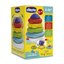 Chicco Smart2Play Gyűrűs építőtorony kézkoordinációs játék 6 hó+ készségfejlesztő