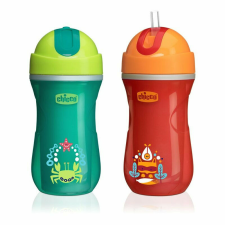 Chicco Sport Cup duplafalú kulacs, 1 db szívószálas neutral, 266 ml babaétkészlet