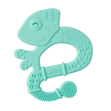 CHICCO Szilikon rágóka Super Soft Chameleon kék 2h+ csörgő