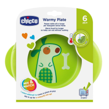 Chicco Warmy plate melegentartó tányér- zöld babaétkészlet