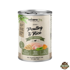 Chicopee konzerv Dog Adult Pure szárnyas és rizs 400g kutyaeledel