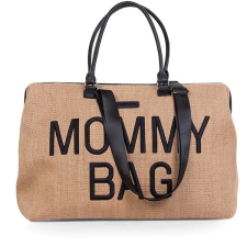 Childhome Mommy Bag Raffia Look pelenkázótáska