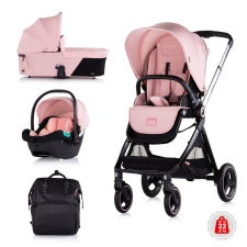  Chipolino Elite 3in1 multifunkciós babakocsi - Pink Marshmellow babakocsi