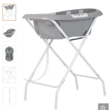 Chipolino Noemi kád leeresztő dugóval 87cm - szürke babafürdőkád