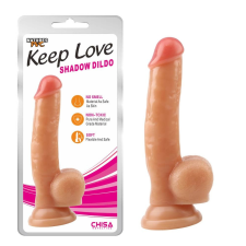 Chisa Novelties Keep Love Shadow Dildo - letapasztható, herés, élethű dildó - 22 cm (testszínű) műpénisz, dildó