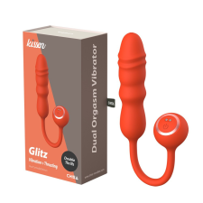 Chisa Novelties Kissen Glitz - szilikon, akkus, G-pontos, vízálló vibrátor - 26,5 cm (narancssárga) vibrátorok
