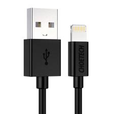 CHOETECH IP0026 USB-A apa - Lightning apa Adat és töltő kábel - Fekete (1.2m) kábel és adapter