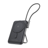 CHOETECH Magnetic Powerbank Choetech B735 10000mAh 20W PD + USB-C cable (black) (B735 BLACK)