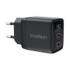 CHOETECH PD6051 2x USB-C Hálózati töltő - Fekete (35W) (PD6051)