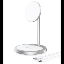 CHOETECH T575-F 2in1 Vezeték nélküli töltő 15W - Fehér/Ezüst (T575-F) mobiltelefon kellék