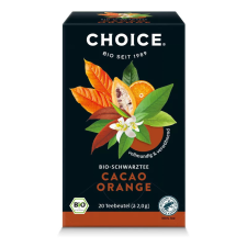 Choice BIO CHOICE® Kakaó-narancs fekete tea 40g Cacao orange 20 filter gyógytea