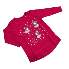 Chrisma Hosszóujjú Pamut Póló - Pink Balerinás 98 gyerek póló