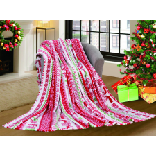  CHRISTMAS JOY fehér karácsonyi mikroplüss takaró Méret: 200 x 220 cm lakástextília