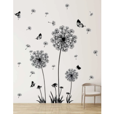 Chuan Hao Falmatrica nappaliba, Chuan Hao - Fekete pitypangok pillangókkal tapéta, díszléc és más dekoráció