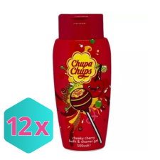  Chupa Chups Cheeky cherry hab-és tusfürdő, 300 ml KARTON - 12 db tusfürdők