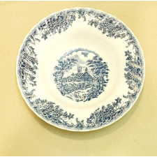 Churchill Brook Blue kerámia mély tányér, 1db tányér és evőeszköz