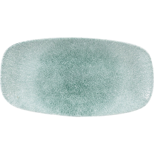 Churchill »Raku« »Jade green« lapos tányér, téglalap alakú, hossza: 298 mm tányér és evőeszköz