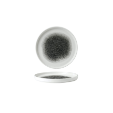 Churchill »Raku« »Quartz Black« lapos tányér, emelt peremmel, ø 210 mm tányér és evőeszköz