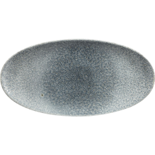 Churchill »Raku« »Topaz Blue« lapos tányér, ovális, hossza: 347 mm tányér és evőeszköz