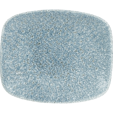 Churchill »Raku« »Topaz Blue« lapos tányér, téglalap alakú, hossza: 154 mm tányér és evőeszköz
