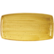 Churchill Sekély tányér, Churchill Stonecast Mustard Seed Yellow, 35x18 cm tányér és evőeszköz