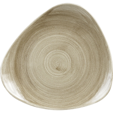 Churchill »Stonecast« »Antique Taupe« lapos tányér, háromszög, ø: 265 mm tányér és evőeszköz