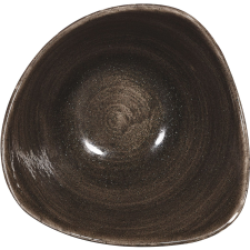 Churchill »Stonecast« »Iron Black« mély tányér, háromszög, ø: 185 mm tányér és evőeszköz