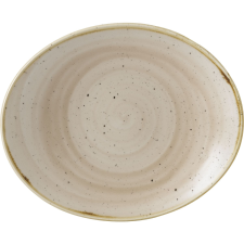 Churchill »Stonecast« »Nutmeg Cream« lapos ovális tányér, hossza: 192 mm tányér és evőeszköz