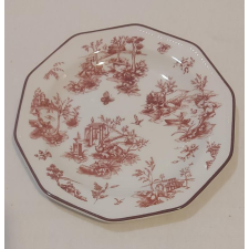 Churchill Toile Pink kerámia desszert tányér, 1db, 20,5cm tányér és evőeszköz