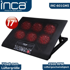 cian technology INCA Notebook Kühler INC-601GMS  Bedienfeld, 7-17", 6 Lüfter retail (INC-601GMS) laptop kellék