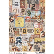 Ciao Bella Rizspapír A4 - Numbers - Engine of the Future - Rice Paper (1 ív) decoupage papír
