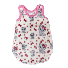  Cica mintás ujjatlan wellsoft hálózsák 2,5 TOG hálózsák, pizsama