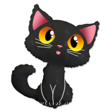 Cicás Black Cat, Fekete macska fólia lufi 61 cm party kellék