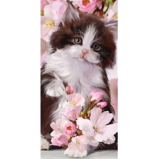 Cicás Bloomy Purr fürdőlepedő, strand törölköző 70x140cm lakástextília