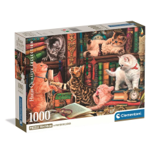 Cicás Curious Whiskers 1000 db-os Compact puzzle Clementoni puzzle, kirakós