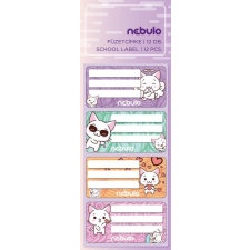  Cicás füzetcímke 12 db-os, Nebulo füzetcímke