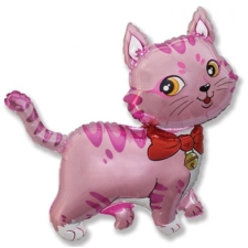 Cicás Pink Cat, Cica fólia lufi 36 cm party kellék